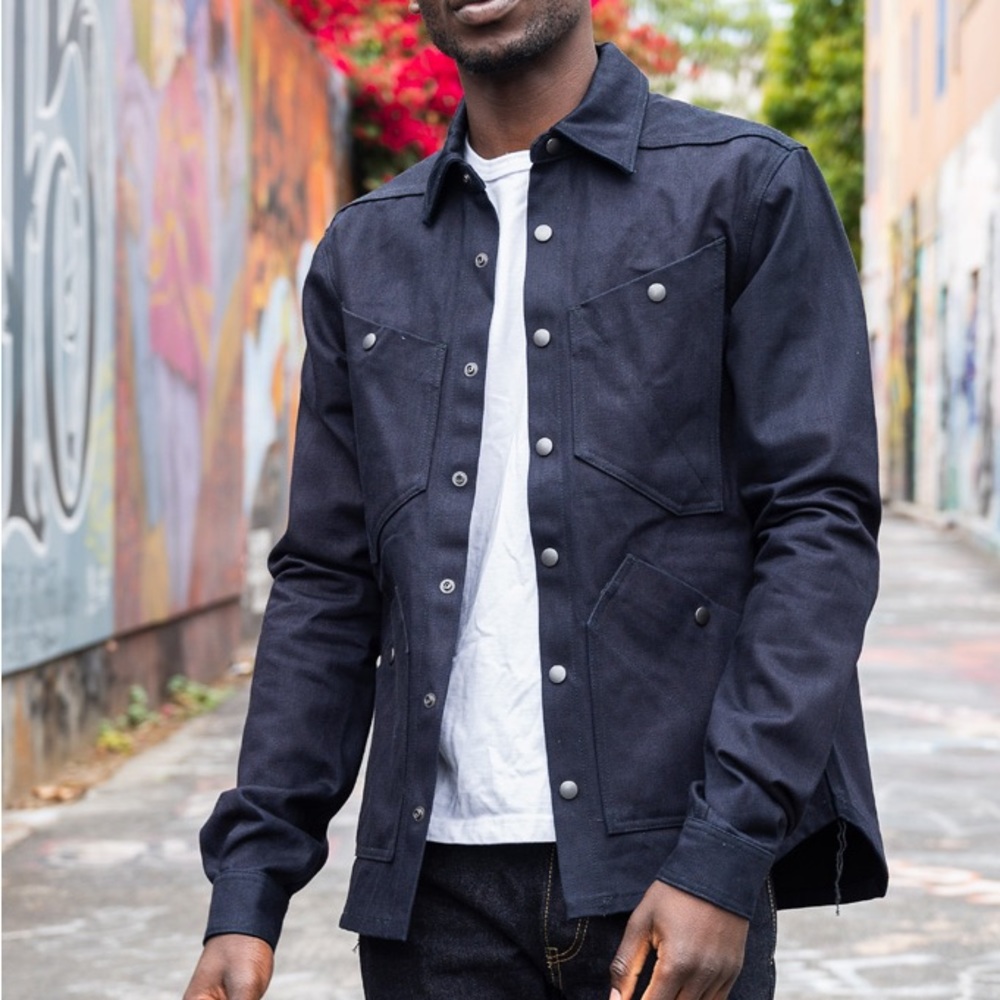 🔥 Rick Owens DRKSHDW Shirt Jacket Black Denim Medium